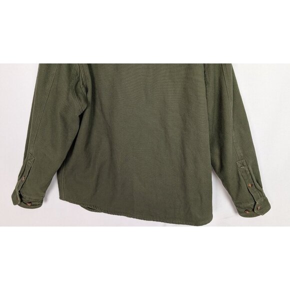 DULUTH TRADING CO L Fleece Lined Canvas Work Jacket Firehose Workwear Outdoors - Picture 7 of 10